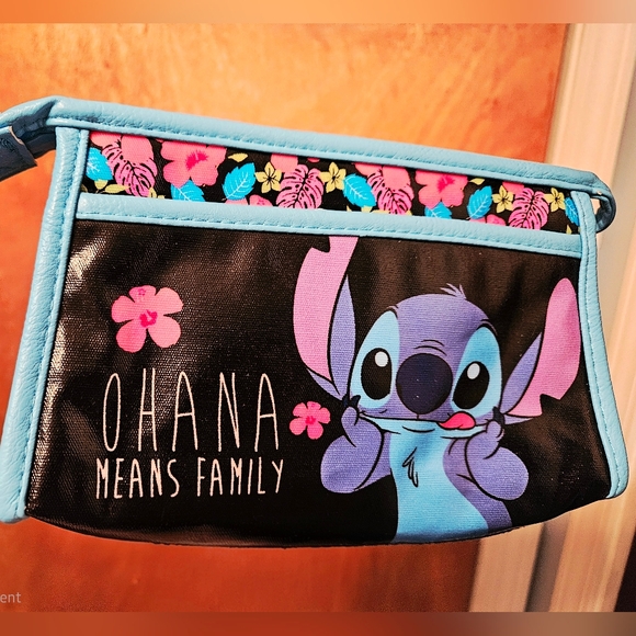 Disney Handbags - Disney Stitch Cosmetic Bag + Bagcharm/Keychain